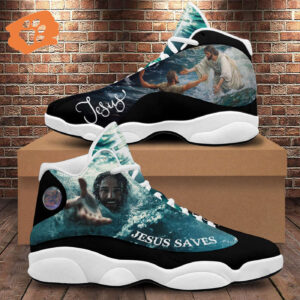 Jesus Takes My Hands Under Water Basketball Shoes, Jesus Saves Running Shoes, Faith Religious Gift Unisex Shoes