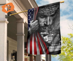 Jesus Trucker Freedom Convoy American Flag God Bless The Truckers Christian Decor Gifts