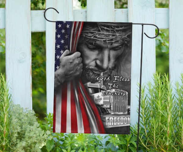 Jesus Trucker Freedom Convoy American Flag God Bless The Truckers Christian Decor Gifts