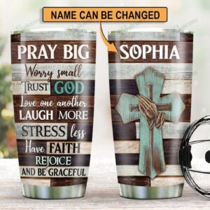 Jesus – Trust God Love One Another Personalized Name Stainless Steel Tumbler Cm 94 - Jesus Lover Men Women