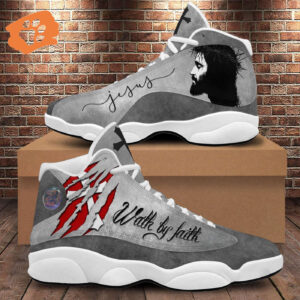 Jesus Walk By Faith Basketball Shoes, Christian Cross Jesus Sneakers Running Shoes, Religion Gifts For Prayers