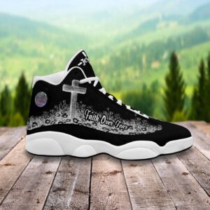 Jesus Walk By Faith Basketball Shoes, Faith Over Fear Christian Running Shoes Unisex, Jesus Lover Gift 1