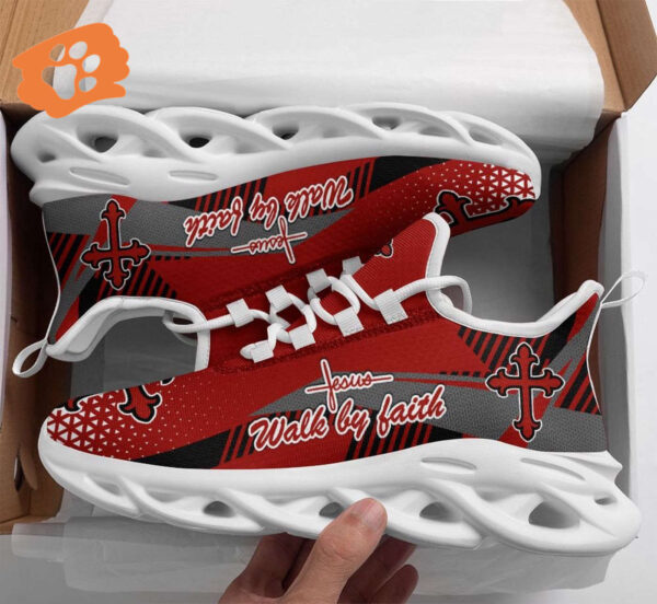 Jesus Walk By Faith Yezy Running Sneakers Gift for Men Women