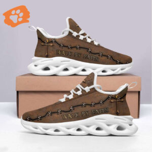 Jesus Walk By Faith Yezy Running Sneakers Gift for Men Women