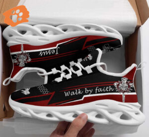 Jesus Walk By Faith Yezy Running Sneakers Gift for Men Women