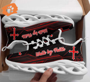 Jesus Walk By Faith Yezy Running Sneakers Gift for Men Women