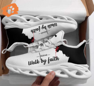 Jesus - Walk By Faith Yezy Running Sneakers Gift for Men Women