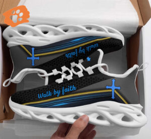 Jesus Walk By Faith Yezy Running Sneakers Gift for Men Women