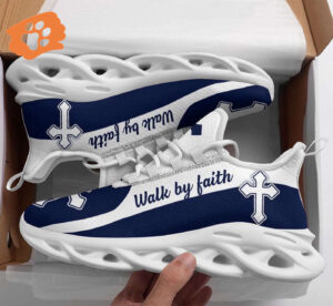 Jesus Walk By Faith Yezy Running Sneakers Gift for Men Women