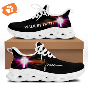 Jesus Walk By Faith Yezy Running Sneakers Gift for Men Women