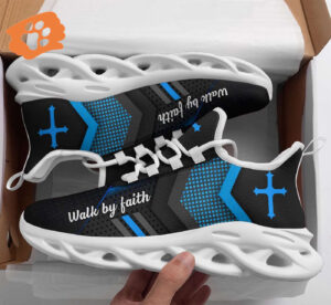 Jesus Walk By Faith Yezy Running Sneakers Gift for Men Women