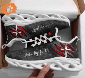 Jesus Walk By Faith Yezy Running Sneakers Gift for Men Women