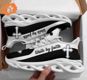 Jesus Walk By Faith Yezy Running Sneakers Gift for Men Women