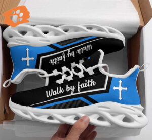 Jesus Walk By Faith Yezy Running Sneakers Gift for Men Women