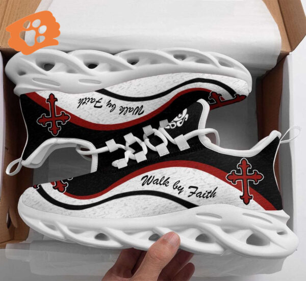 Jesus Walk By Faith Yezy Running Sneakers Gift for Men Women