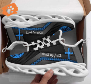 Jesus Walk By Faith Yezy Running Sneakers Gift for Men Women