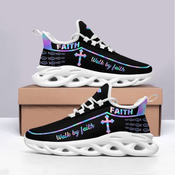 Jesus Walk By Faith Yezy Running Sneakers Gift for Men Women