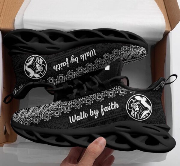 Jesus Walk By Faith Yezy Running Sneakers Gift for Men Women