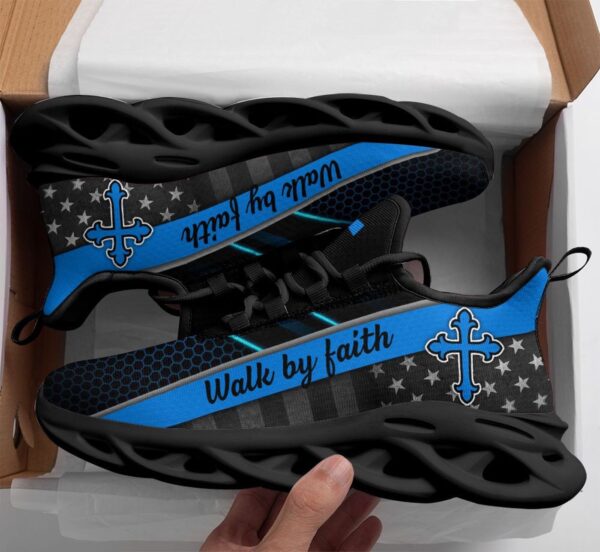 Jesus Walk By Faith Yezy Running Sneakers Gift for Men Women