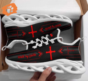 Jesus Walk By Faith Yezy Running Sneakers Gift for Men Women