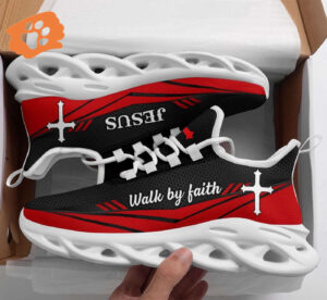 Jesus Walk By Faith Yezy Running Sneakers Gift for Men Women