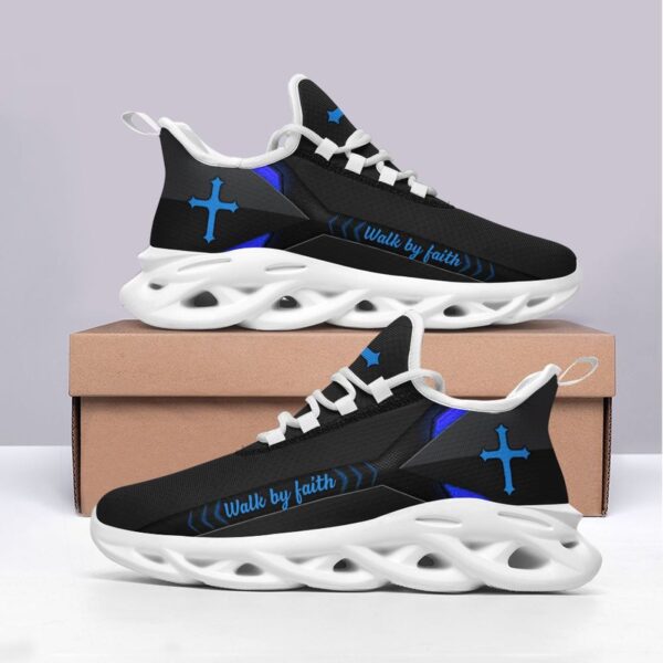 Jesus Walk By Faith Yezy Running Sneakers Gift for Men Women