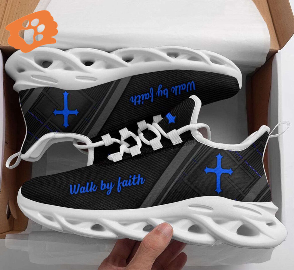 Jesus Walk By Faith Yezy Running Sneakers Gift for Men Women Jesus Walk By Faith Yezy Running Sneakers Gift for Men Women