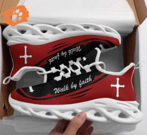 Jesus Walk By Faith Yezy Running Sneakers Gift for Men Women