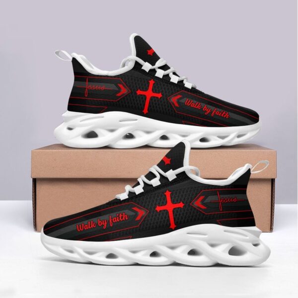 Jesus Walk By Faith Yezy Running Sneakers Gift for Men Women