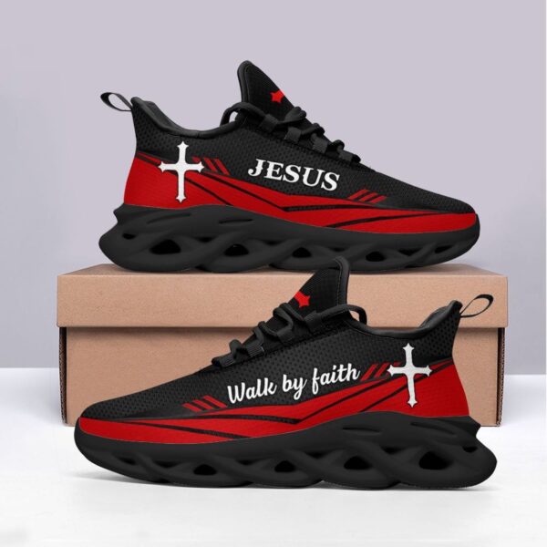 Jesus Walk By Faith Yezy Running Sneakers Gift for Men Women