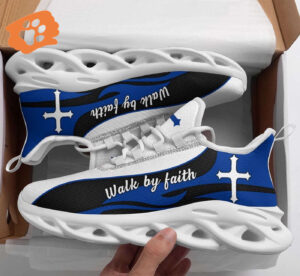 Jesus Walk By Faith Yezy Running Sneakers Gift for Men Women