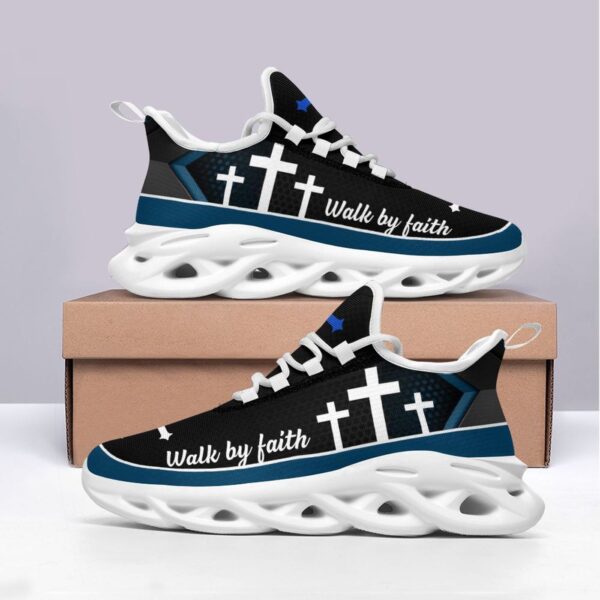 Jesus Walk By Faith Yezy Running Sneakers Gift for Men Women