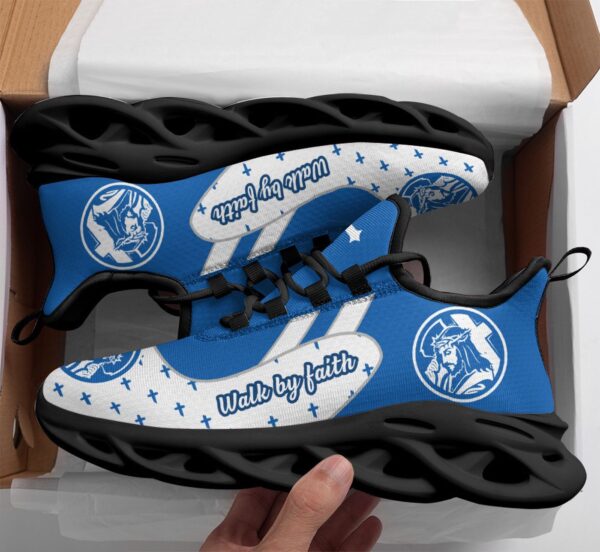 Jesus Walk By Faith Yezy Running Sneakers Gift for Men Women