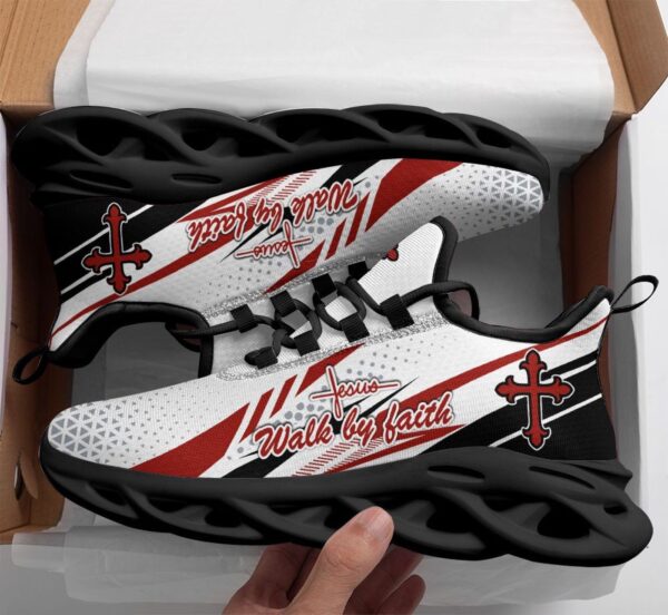 Jesus Walk By Faith Yezy Running Sneakers Gift for Men Women