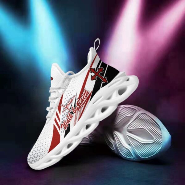 Jesus Walk By Faith Yezy Running Sneakers Gift for Men Women