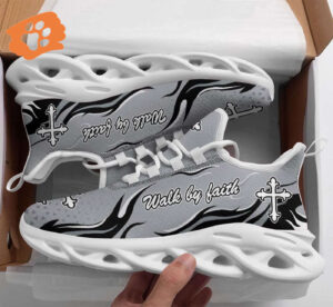 Jesus Walk By Faith Yezy Running Sneakers Gift for Men Women