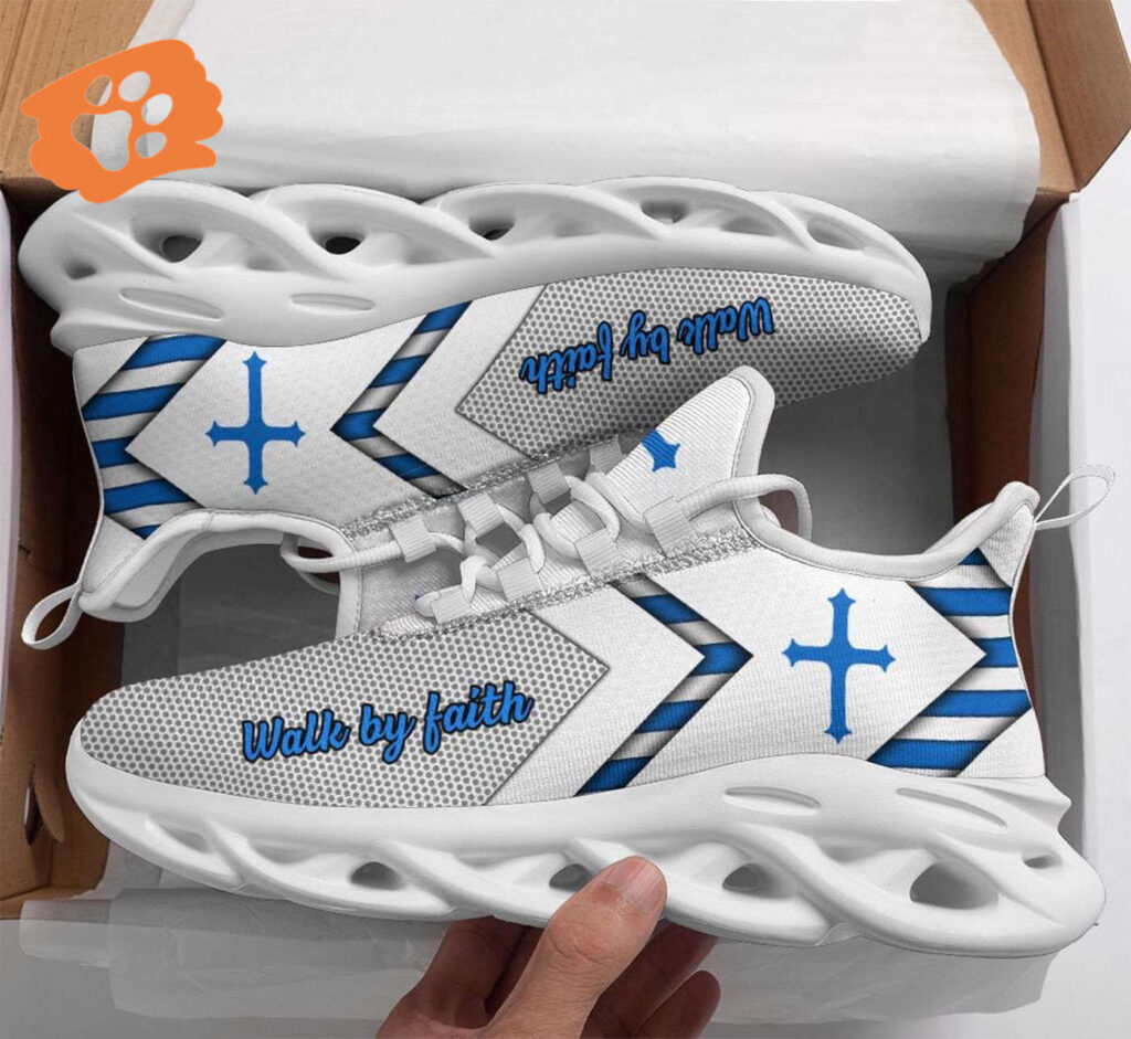 Jesus Walk By Faith Yezy Running Sneakers Gift for Men Women Jesus Walk By Faith Yezy Running Sneakers Gift for Men Women
