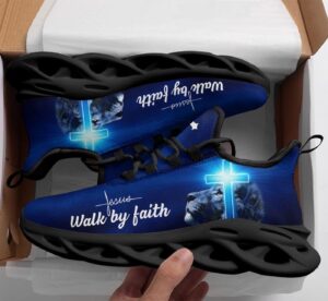 Jesus - Walk By Faith Yezy Running Sneakers Gift for Men Women 1
