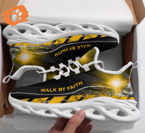 Jesus Walk By Faith Yezy Running Sneakers Gift for Men Women