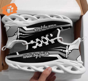 Jesus Walk By Faith Yezy Running Sneakers Gift for Men Women