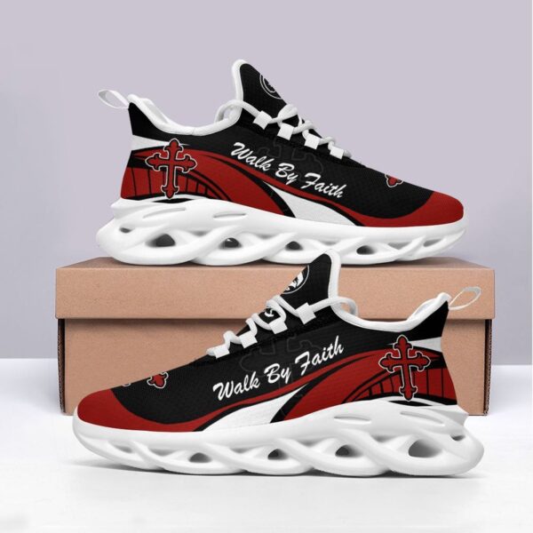 Jesus Walk By Faith Yezy Running Sneakers Gift for Men Women
