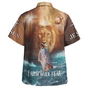 Jesus Walk On Water Men s Hawaiian Shirt Christian Faith Gift 1