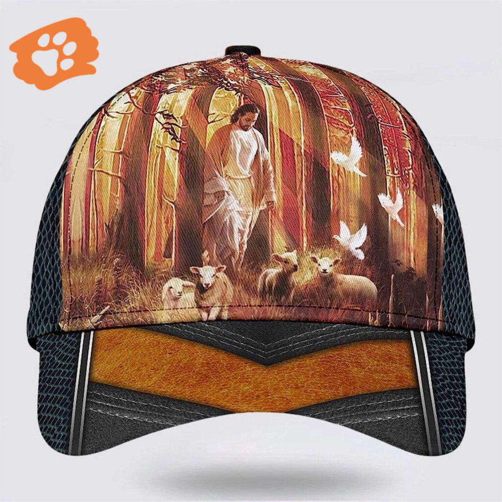 Jesus Walking In Forest With Lamb Classic Baseball Cap Hat Trucker Classic Hats Gift Jesus Walking In Forest With Lamb Classic Baseball Cap Hat Trucker Classic Hats Gift