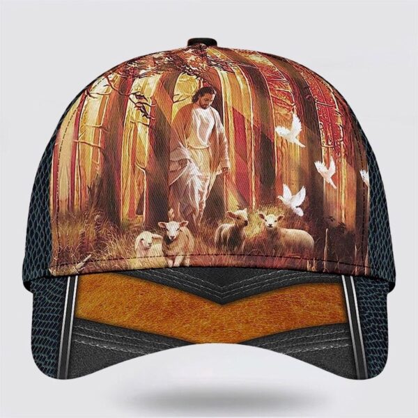Jesus Walking In Forest With Lamb Classic Baseball Cap Hat  Trucker Classic Hats Gift