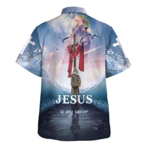 Jesus Walking On Water Hawaiian Shirt for Men - Christian Savior Gift 1