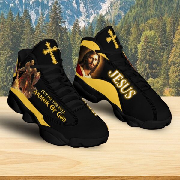 Jesus Warrior Knights Templar Put On The Full Armor Of God Basketball Shoes, Christian Faith Running Shoes