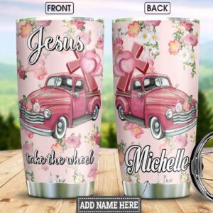 Jesus Wheel Personalized Stainless Steel Tumbler - Jesus Lover Men Women 1