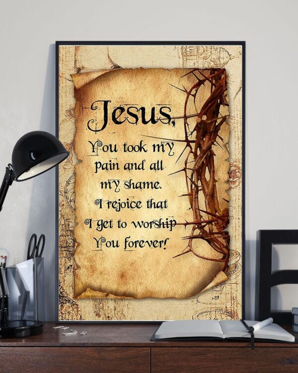 Jesus, You Took My Pain Vertical Poster Canvas