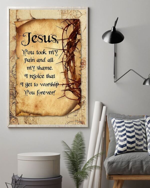Jesus, You Took My Pain Vertical Poster Canvas