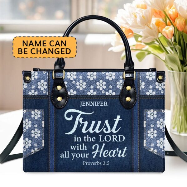 Jesuspirit Leather Handbag: Church Ladies Gift With Handle HN21